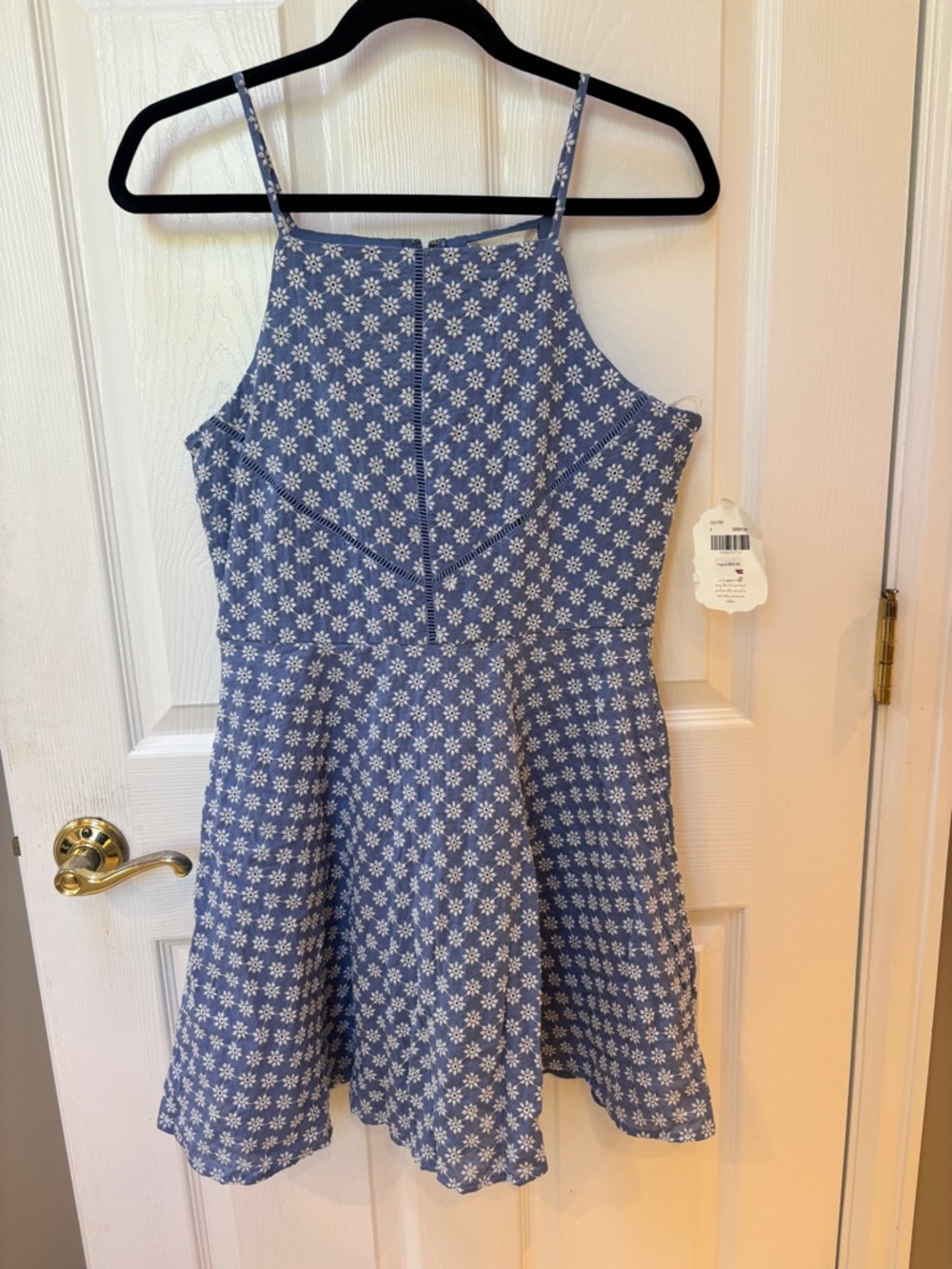 Altar'd State Blue Daisy-Print Mini Dress